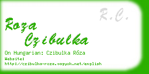 roza czibulka business card